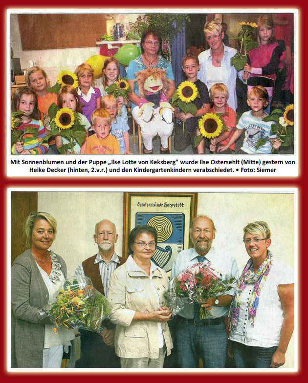 Kindergarten Lummerland in Colnrade. Verabschiedung von Ilse Ostersehlt