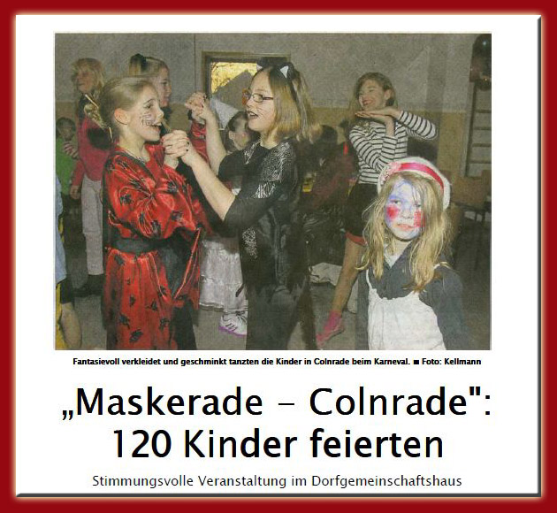 Karneval, Maskerade 2013 in Colnrade