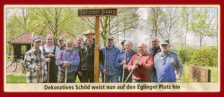 Eglinger Platz in Beckstedt bekommt neues Schild