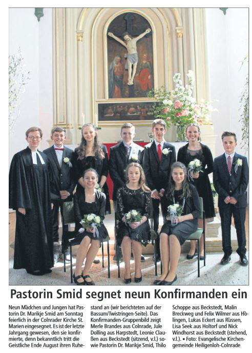 Konfirmation Colnrade