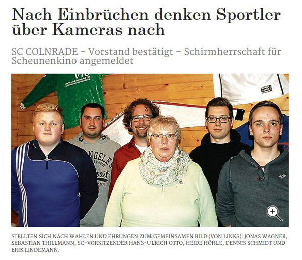Jahreshauptversammlung 2017 Sportverein Colnrade