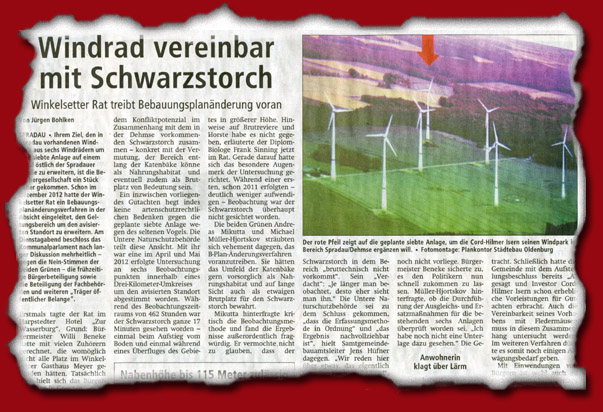 Windpark in Spradau Winkelsett