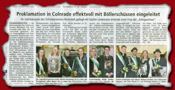 Schützenfest 2014 vom Schützenverein Beckstedt